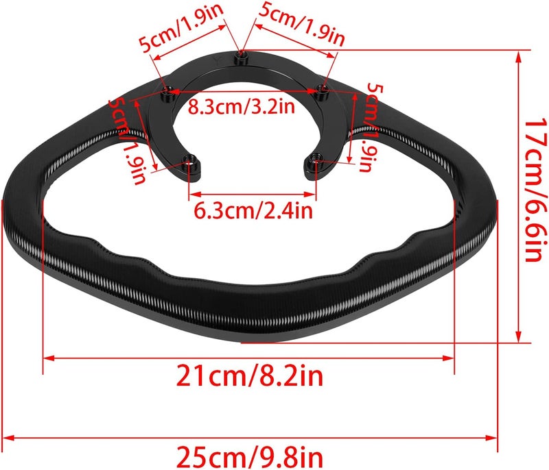 HAONEL Fuel Gas Tank Handle Motorcycle Rear Passenger Grab Bar Aluminum Replacement for Yamaha R6 R1 MT09 MT07 FZ1 FZ6 FZ8 YZF600 YZF1000 MT-03 Accessories Aftermarket Parts - Image 5